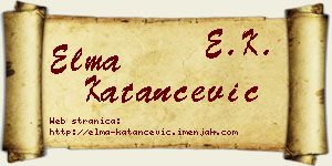 Elma Katančević vizit kartica